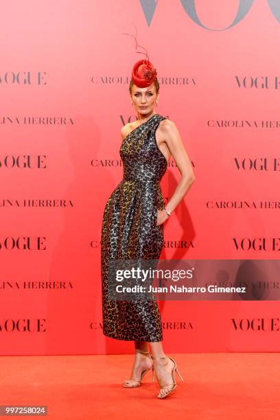 Nieves Alvarez attends Vogue 30th Anniversary Party at Casa Velazquez on July 12, 2018 in Madrid, Spain.