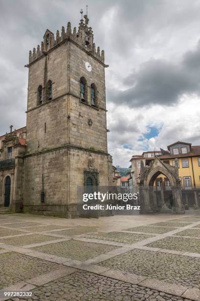 oliveira square in guimaraes, portugal. - oliveira stock pictures, royalty-free photos & images