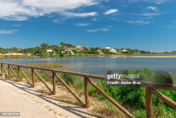 quinta do lago landscape, in algarve, portugal - água parada imagens e fotografias de stock