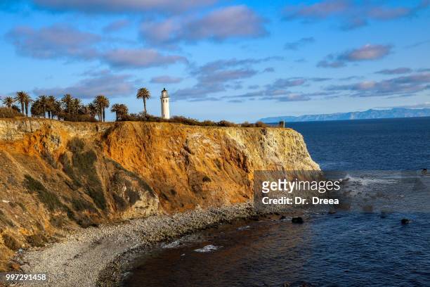 point vicente lighthouse - rancho palos verdes stock pictures, royalty-free photos & images