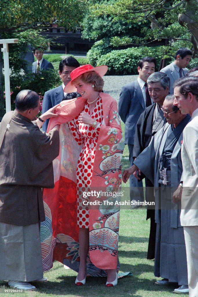 Prince And Princess Of Wales Visit Japan