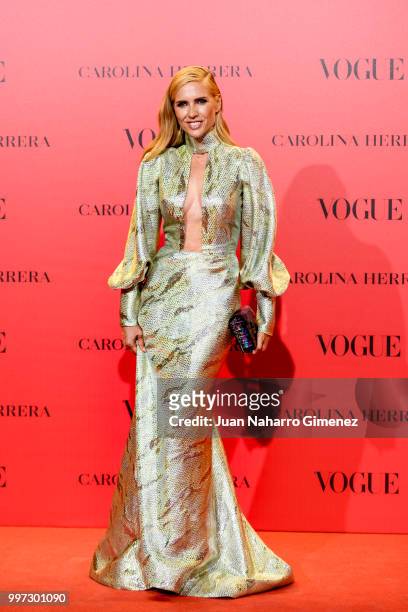 Judit Masco attends Vogue 30th Anniversary Party at Casa Velazquez on July 12, 2018 in Madrid, Spain.
