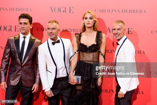 Jaime Menendez Lorente, Dean Caten and Dan Catenattends Vogue 30th Anniversary Party at Casa Velazquez on July 12, 2018 in Madrid, Spain.