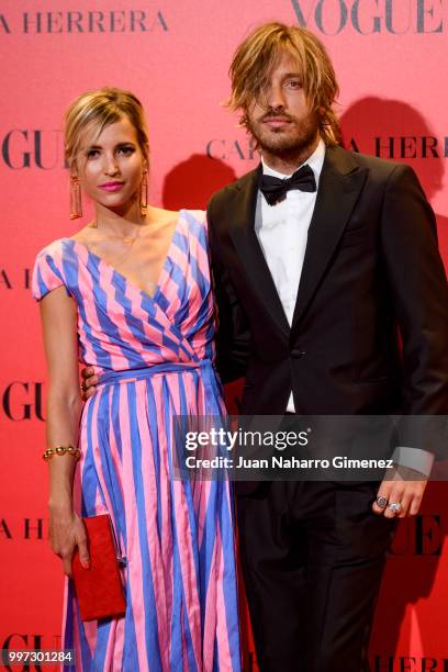 Ana Fernandez and Adrian Roma attend Vogue 30th Anniversary Party at Casa Velazquez on July 12, 2018 in Madrid, Spain.