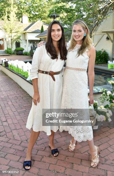 Lauren Taylor and Sarah Bray attend the Modern Luxury + Sam Edelman Summer Fashion Event on July 12, 2018 in Southampton, New York.