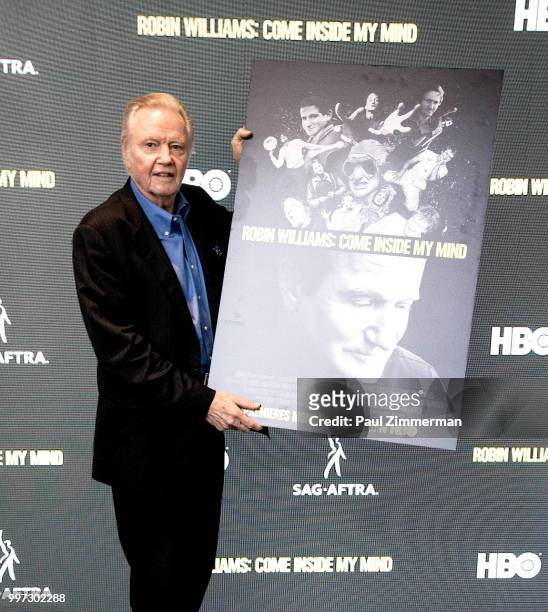 Actor Jon Voight attends "Robin Williams: Come Inside My Mind" New York Premiere at SAG-AFTRA Foundation Robin Williams Center on July 12, 2018 in...