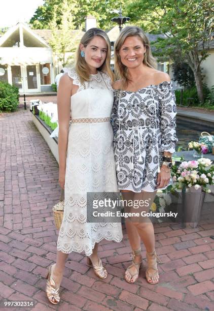 Sarah Bray and Lizzi Bickford attend the Modern Luxury + Sam Edelman Summer Fashion Event on July 12, 2018 in Southampton, New York.
