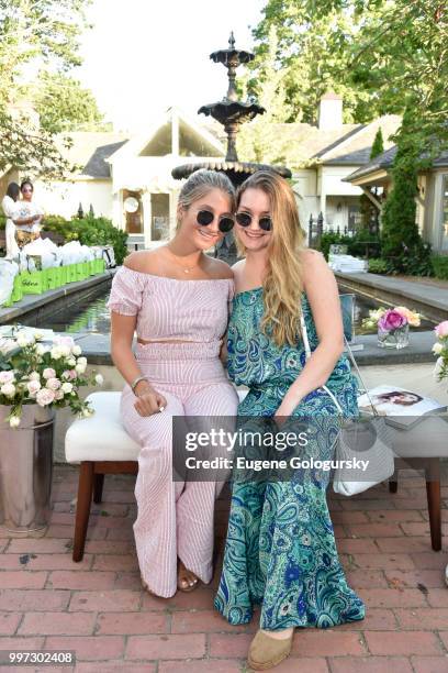 Olivia Milieu and Amelia Salvatore attend the Modern Luxury + Sam Edelman Summer Fashion Event on July 12, 2018 in Southampton, New York.