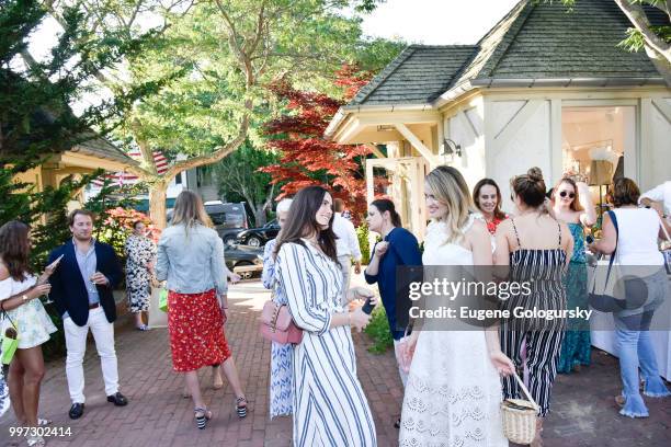 Francesca Pasini and Sarah Bray attend the Modern Luxury + Sam Edelman Summer Fashion Event on July 12, 2018 in Southampton, New York.