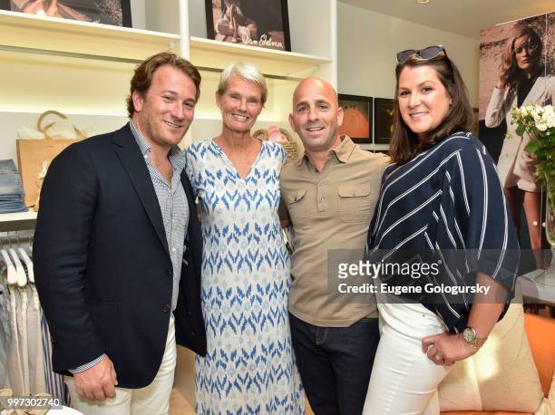 Todd Meadow, Betsy Berry, Paul Delzatto, and Caitlin Donohoe attend the Modern Luxury + Sam Edelman Summer Fashion Event on July 12, 2018 in...