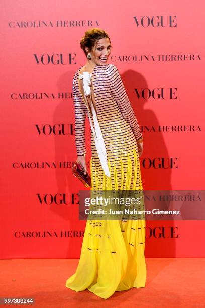 Laura Sanchez attends Vogue 30th Anniversary Party at Casa Velazquez on July 12, 2018 in Madrid, Spain.