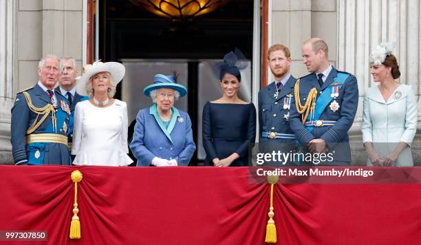 Prince Charles, Prince of Wales, Prince Andrew, Duke of York, Camilla, Duchess of Cornwall, Queen Elizabeth II, Meghan, Duchess of Sussex, Prince...