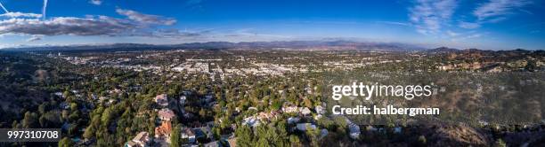 san fernando valley - aerial panorama - sherman oaks stock pictures, royalty-free photos & images