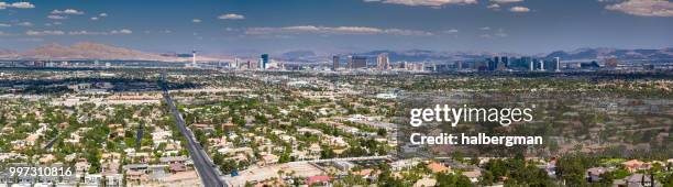 aerial panorama of las vegas looking east - nevada house stock pictures, royalty-free photos & images