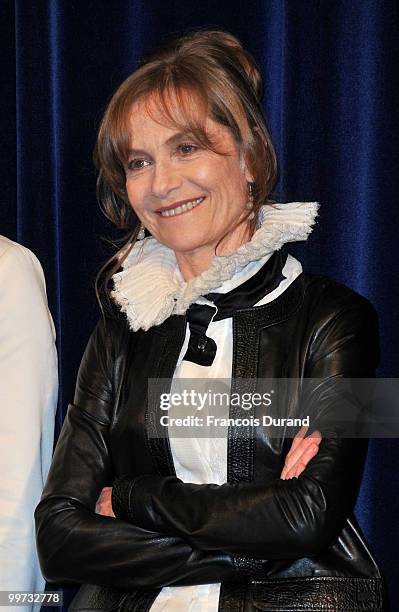 Actress Isabelle Huppert attends "Copacabana" Premiere at Espace Miramar during the 63rd Annual Cannes Film Festival on May 17, 2010 in Cannes,...