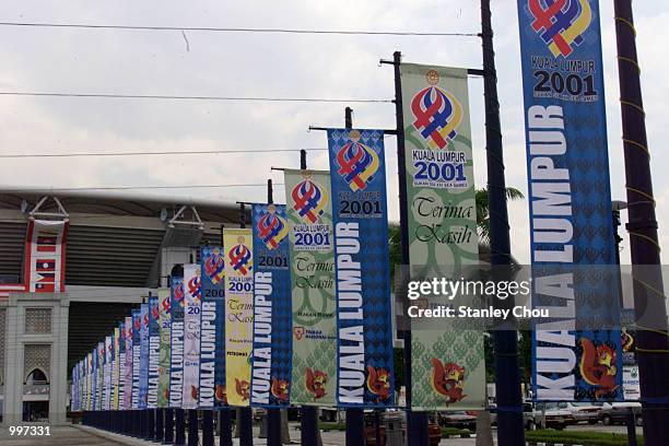 The Sea Games banners glamourize the surroundings of the Bukit Jalil National Stadium in Kuala Lumpur, Malaysia which will host the Opening Ceremony...