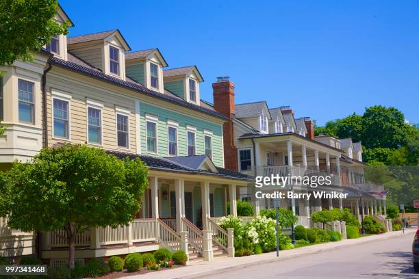 well-maintained historic homes off main street, cold spring, ny - putnam county ストックフォトと画像