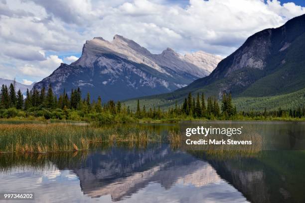 mount rundle and vermillion lakes - mark rundele stock pictures, royalty-free photos & images