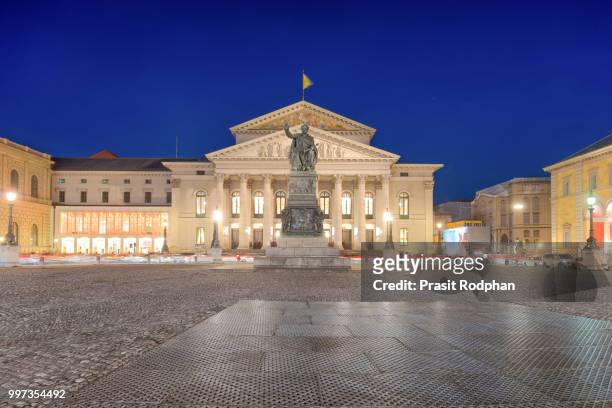 the national theatre of munich, located at max-joseph-platz squa - platz stock pictures, royalty-free photos & images