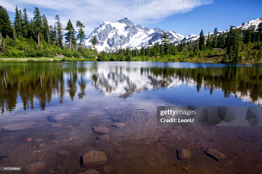 Mount Shuksan in summer, WA, USA