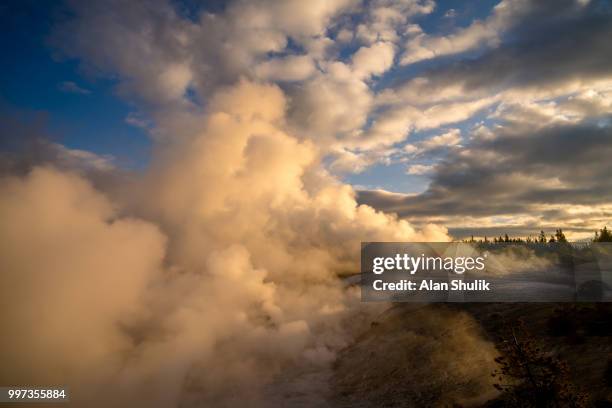 yellowstone norris geyser basin - norris stock pictures, royalty-free photos & images