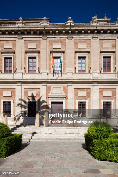 general archive of the indies, seville, spain. the archivo general de indias ("general archive of... - de archivo stock pictures, royalty-free photos & images