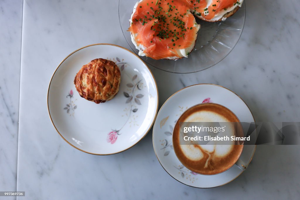 Coffee and bacon scone