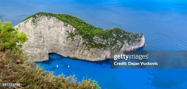 zakynthos navagio beach - navagio stock pictures, royalty-free photos & images