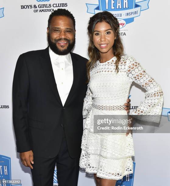 Anthony Anderson and Aliyah Moulden attend the Boys and Girls Clubs of America Youth of the Year Gala at The Beverly Hilton Hotel on July 12, 2018 in...