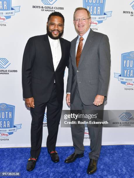 Anthony Anderson and Boys & Girls Clubs of America President & CEO Jim Clark attend the Boys and Girls Clubs of America Youth of the Year Gala at The...