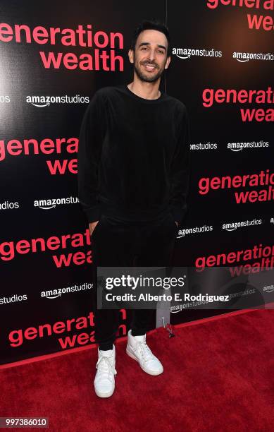 Amir Arison attends the premiere of Amazon Studios' "Generation Wealth" at ArcLight Hollywood on July 12, 2018 in Hollywood, California.