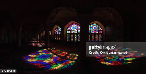 stained glass windows in a monastery. - omid jafarnezhad stock pictures, royalty-free photos & images