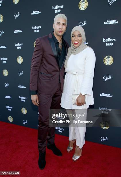 Miles Chamley-Watson and Ibtihaj Muhammad attend SI Fashionable 50 Event on July 12, 2018 in Los Angeles, California.