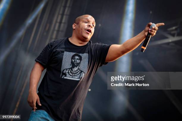 Vin Rock of Naughty By Nature performs on Day 7 of the RBC Bluesfest at LeBreton Flats on July 12, 2018 in Ottawa, Canada.