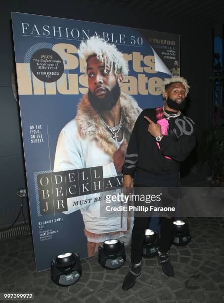 Odell Beckham Jr. Attends SI Fashionable 50 Event on July 12, 2018 in Los Angeles, California.