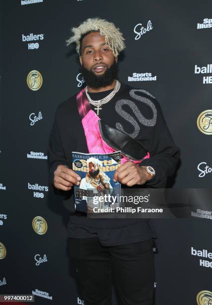 Odell Beckham Jr. Attends SI Fashionable 50 Event on July 12, 2018 in Los Angeles, California.