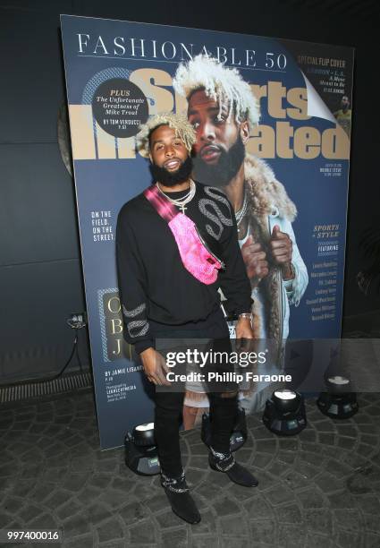 Odell Beckham Jr. Attends SI Fashionable 50 Event on July 12, 2018 in Los Angeles, California.