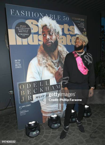 Odell Beckham Jr. Attends SI Fashionable 50 Event on July 12, 2018 in Los Angeles, California.