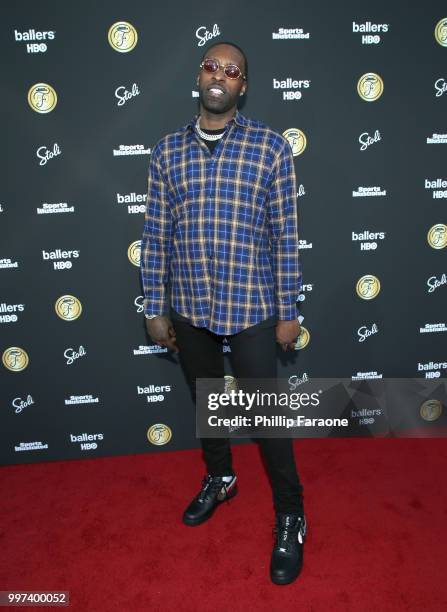 Shabazz Muhammad attends SI Fashionable 50 Event on July 12, 2018 in Los Angeles, California.