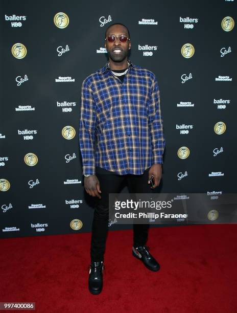 Shabazz Muhammad attends SI Fashionable 50 Event on July 12, 2018 in Los Angeles, California.