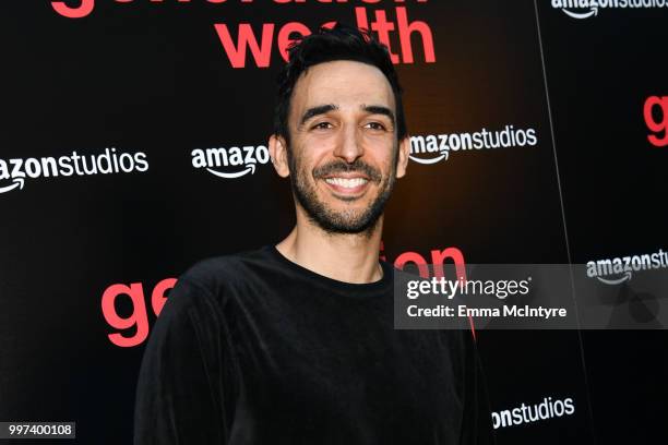 Amir Arison attends the premiere of Amazon Studios' "Generation Wealth" at ArcLight Hollywood on July 12, 2018 in Hollywood, California.