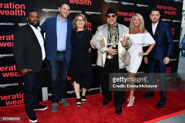 Clifton Magee, Frank Evers, Lauren Greenfield, Limo Bob, Tiffany Masters and Bobby J attend the premiere of Amazon Studios' "Generation Wealth" at...