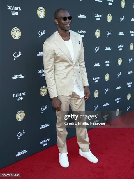 Terrell Owens attends SI Fashionable 50 Event on July 12, 2018 in Los Angeles, California.