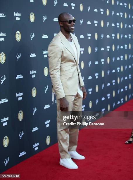 Terrell Owens attends SI Fashionable 50 Event on July 12, 2018 in Los Angeles, California.