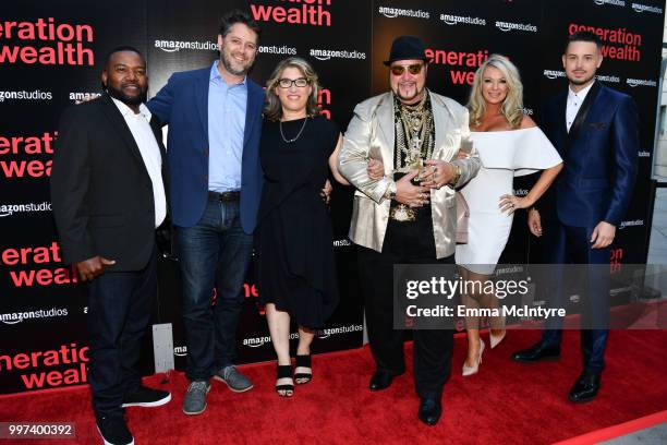 Clifton Magee, Frank Evers, Lauren Greenfield, Limo Bob, Tiffany Masters and Bobby J attend the premiere of Amazon Studios' "Generation Wealth" at...