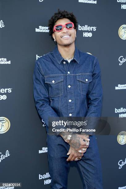 Kelly Oubre Jr. Attends SI Fashionable 50 Event on July 12, 2018 in Los Angeles, California.