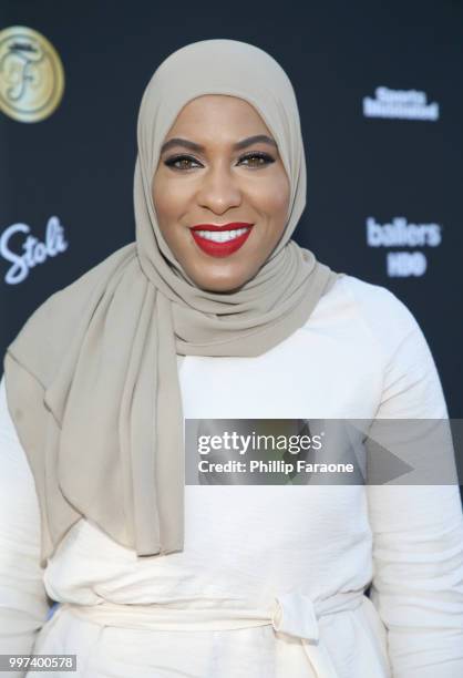 Ibtihaj Muhammad attends SI Fashionable 50 Event on July 12, 2018 in Los Angeles, California.