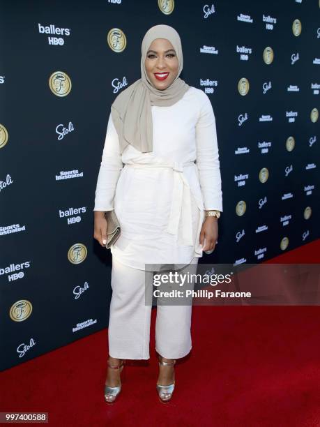 Ibtihaj Muhammad attends SI Fashionable 50 Event on July 12, 2018 in Los Angeles, California.