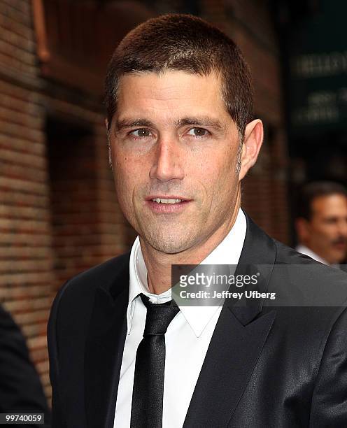 Actor Matthew Fox visits "Late Show With David Letterman" at the Ed Sullivan Theater on May 17, 2010 in New York City.