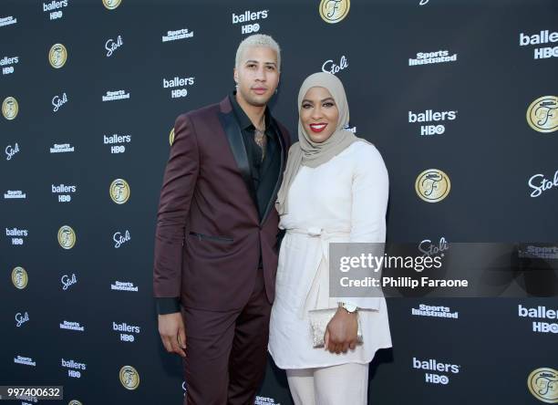 Miles Chamley-Watson and Ibtihaj Muhammad attend SI Fashionable 50 Event on July 12, 2018 in Los Angeles, California.